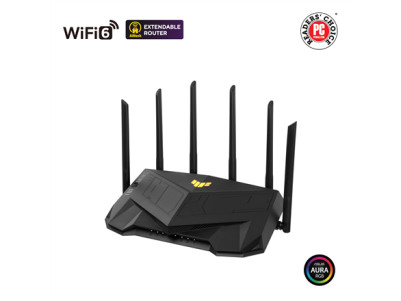 Asus Dual Band WiFi6 Gigabit Router TUF Gaming AX6000 802.11ax, 1148+4804 Mbit/s, 10/100/1000 Mbit/s, Ethernet LAN (RJ-45) ports