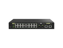 QNAP 16 ports 2.5GbE RJ45 with PoE 802.3at (30W), 2 ports 10GbE SFP+, 2 ports 10GbE RJ45 with PoE 802.3bt (90W) QSW-M2116P-2T2S 