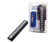 Logilink USB 2.0 Hub-10 port whit power adapter