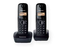 Panasonic Cordless KX-TG1612FXH Black, Caller ID, Wireless connection, Phonebook capacity 50 entries, Built-in display, Conferen