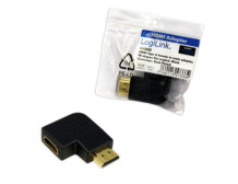 HDMI Adapter, AM to AF in 90 degree flat angled Logilink