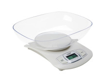 Adler AD 3137 Kitchen scales, Capacity 5 kg , Graduation 1g, Big LCD Display, Auto-zero/Auto-off, Large bowl, White Adler Adler 