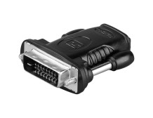 Goobay HDMI/DVI-D adaptor, nickel plated DVI-D male Dual-Link (24+1 pin), HDMI female (Type A)