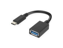 Lenovo 0.14 m, Black, USB-C to USB-A Adapter