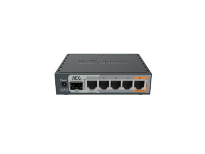 Mikrotik Wired Ethernet Router RB760iGS, hEX S, Dual Core 880MHz CPU, 256MB RAM, 16 MB (MicroSD), 5xGigabit LAN, 1xSFP, USB, IPs