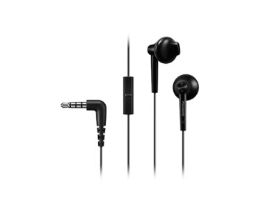 Panasonic Headphones RP-TCM55E-K Wired, In-ear, Microphone, 3.5 mm, Black