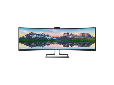 Philips SuperWide curved LCD display 499P9H/00 48.8 ", VA, Dual QHD, 5120 x 1440 pixels, 32:9, 5 ms, 450 cd/m , Black, Headphone