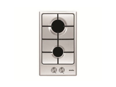 Simfer Hob H3.200.VGRIM Gas, Number of burners/cooking zones 2, Rotary knobs, Stainless steel