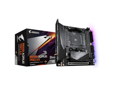 Gigabyte B550I AORUS PRO AX 1.0 Processor family AMD, Processor socket AM4, DDR4 DIMM, Memory slots 2, Chipset AMD B, Mini ITX