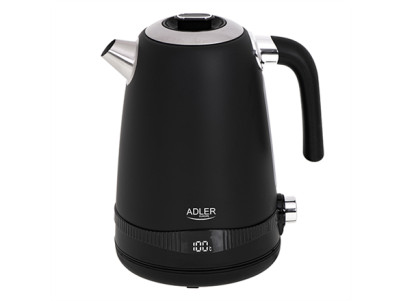 Adler Kettle AD 1295b Electric, 2200 W, 1.7 L, Stainless steel, 360 rotational base, Black