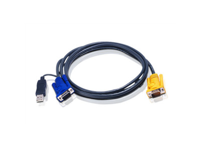 Aten 2L-5202UP 1.8M USB KVM Cable with 3 in 1 SPHD and built-in PS/2 to USB converter