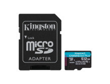 Kingston microSD Memory Card Canvas Go! Plus 512 GB, microSDHC/SDXC, Flash memory class 10