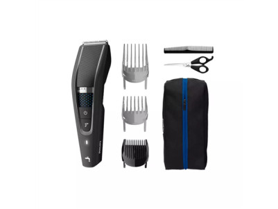 Philips Series 5000 Beard and Hair Trimmer HC5632/15 Cordless or corded, Number of length steps 28, Step precise 1 mm, Black