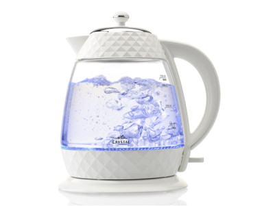 ETA Crystal Kettle ETA315490010 Electric, 2200 W, 1.7 L, Glass, 360 rotational base, Glass/White