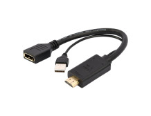 Cablexpert Active 4K HDMI to DisplayPort Adapter A-HDMIM-DPF-01 Black, HDMI to DisplayPort, 0.1 m