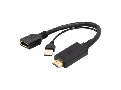 Cablexpert Active 4K HDMI to DisplayPort Adapter A-HDMIM-DPF-01 Black, HDMI to DisplayPort, 0.1 m