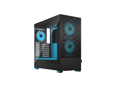 Fractal Design Pop Air RGB Cyan Core TG Clear Tint, ATX, mATX, Mini ITX, Power supply included No