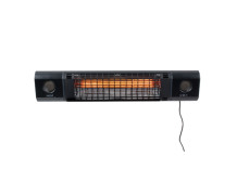 SUNRED Heater SOUND-2000W, Sun and Sound Ultra Wall Infrared, 2000 W, Black, IP54