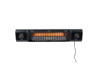 SUNRED Heater SOUND-2000W, Sun and Sound Ultra Wall Infrared, 2000 W, Black, IP54