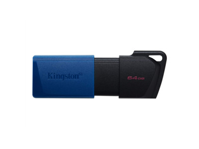 Kingston USB 3.2 Flash Drive DataTraveler Exodia M 64 GB, USB 3.2, Black/Blue