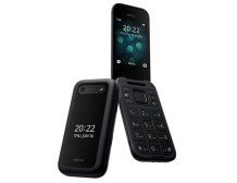 Nokia 2660 Flip Black, 2.8 ", TFT LCD, 240 x 320, Unisoc, T107, Internal RAM 0.048 GB, 0.128 GB, microSDHC, Dual SIM, Main camer