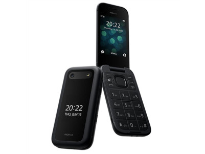 Nokia 2660 Flip Black, 2.8 ", TFT LCD, 240 x 320, Unisoc, T107, Internal RAM 0.048 GB, 0.128 GB, microSDHC, Dual SIM, Main camer