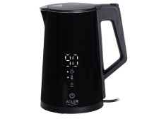 Adler Kettle AD 1345b Electric, 2200 W, 1.7 L, Stainless steel, 360 rotational base, Black