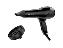 Braun Hair Dryer HD785 Satin Hair 7 SensoDryer 2000 W, Number of temperature settings 4, Ionic function, Diffuser nozzle, Black