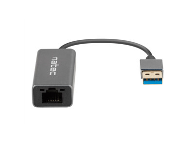 Natec Ethernet Adapter, Cricket USB 3.0, USB 3.0 to RJ45, Black