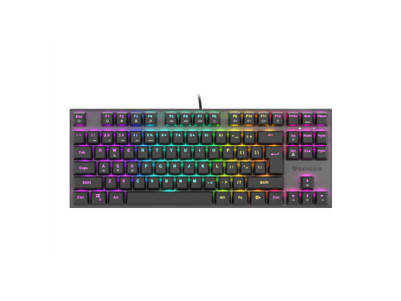 Genesis THOR 303 TKL, Mechanical Gaming Keyboard, RGB LED light, US, Black, Wired, USB Type-A