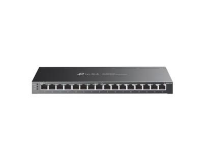 TP-LINK etStream 16-Port Gigabit Smart Switch with 8-Port PoE+ TL-SG2016P Web managed, Desktop, Power supply type External, Ethe