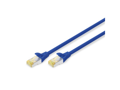 Digitus CAT 6A S-FTP patch cord, Cu, LSZH AWG 26/7, length 0.25 m, color blue DK-1644-A-005/B