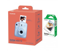 Fujifilm Instax Mini 12 Camera + Instax Mini Glossy (10pl) Pastel Blue