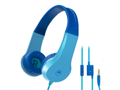 Motorola Kids Wired Headphones Moto JR200 Built-in microphone, Over-Ear, 3.5 mm plug, Blue