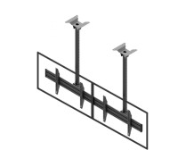 EDBAK Menu Board Ceiling Mount for Two Screens Ceiling mount, MBV2155-L, 50-57 ", Maximum weight (capacity) 140 kg, Black
