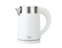 Adler Kettle AD 1372 Electric, 800 W, 0.6 L, Plastic/Stainless steel, 360 rotational base, White