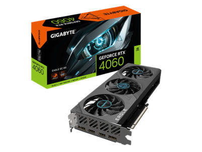 Gigabyte GV-N4060EAGLE OC-8GD 1.0 NVIDIA, 8 GB, GeForce RTX 4060, GDDR6, PCI-E 4.0, HDMI ports quantity 2, Memory clock speed 17