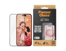 PanzerGlass Screen protector, Apple, iPhone 15, Glass, Clear, Ultra-Wide Fit