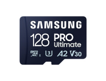 Samsung MicroSD Card with Card Reader PRO Ultimate 128 GB, microSDXC Memory Card, Flash memory class U3, V30, A2