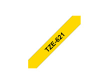 Brother TZe-621 Laminated Tape Black on Yellow, TZe, 9 mm, 8 m
