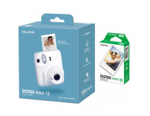 Fujifilm Instax Mini 12 Camera + Instax Mini Glossy (10pl) Caly White