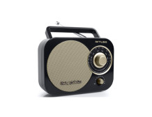 Muse Portable radio M-055RB Black/Gold, AUX in