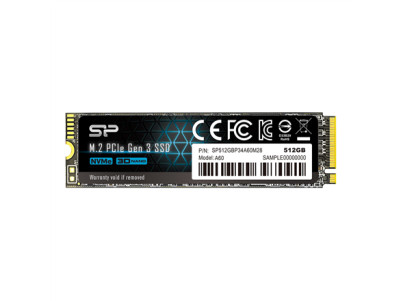 Silicon Power A60 512 GB, SSD interface M.2 NVME, Write speed 1600 MB/s, Read speed 2200 MB/s