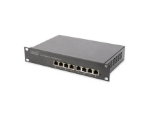 Digitus 8-port Gigabit Ethernet Switch DN-80114 10/100/1000 Mbps (RJ-45), Unmanaged, Rackmountable, Power supply type Internal, 