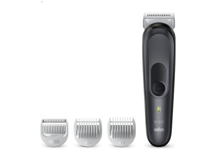 Braun Body Groomer BG3350 Cordless and corded, Operating time (max) 80 min, NiMH, Black/Grey