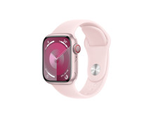 Apple Apple Watch Series 9 GPS + Cellular 41mm Pink Aluminium Case with Light Pink Sport Band - M/L