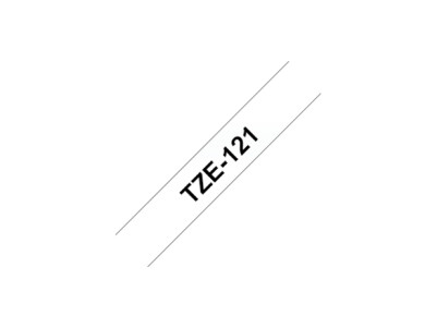 Brother TZe-121 Laminated Tape Black on Clear TZe 8 m 9 cm