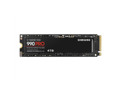 Samsung 990 PRO 4000 GB SSD form factor M.2 2280 SSD interface NVMe Write speed 6900 MB/s Read speed 7450 MB/s