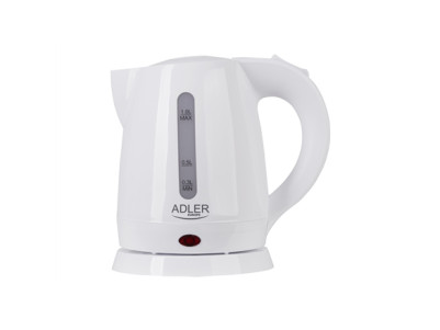 Adler Kettle AD 1272 Electric 1600 W 1 L Stainless steel/Polypropylene 360 rotational base White