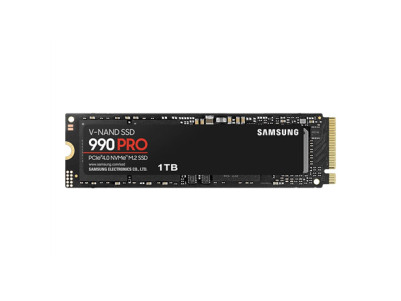 Samsung 990 PRO 1000 GB SSD form factor M.2 2280 SSD interface PCIe Gen4x4 Write speed 6900 MB/s Read speed 7450 MB/s